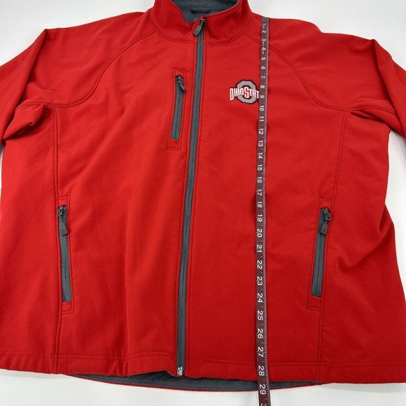 The Ohio State‎ Buckeyes Men's XXL Red Fleece Lined Full Zip Softshell The Oval - Picture 7 of 10